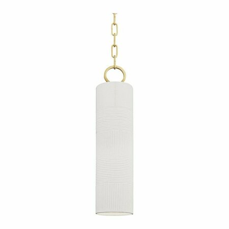 HUDSON VALLEY 1 Light Pendant 2384-AGB/WH